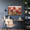 Red-Gold Abstract Tulips Framed Poster