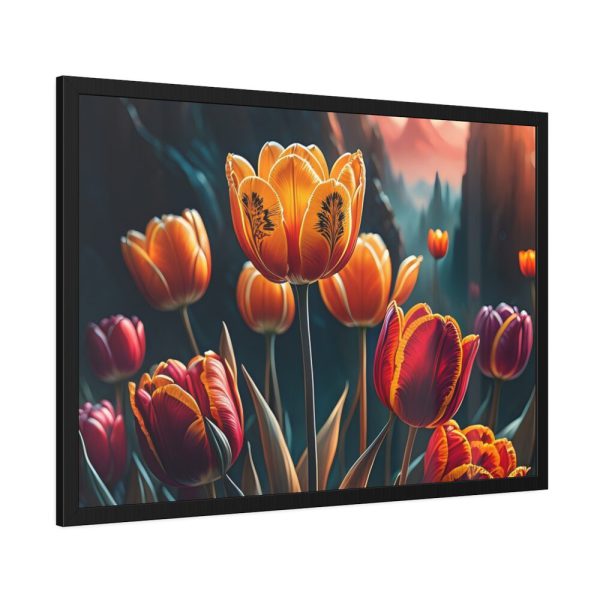 Yellow Tulips Flower Framed Poster