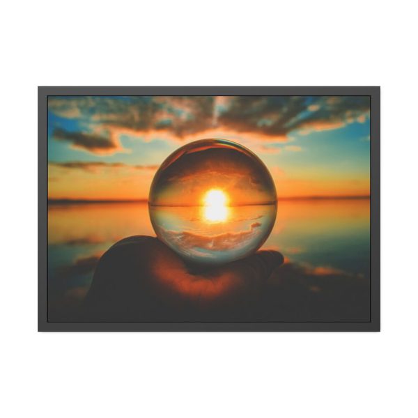 93855-52.jpg Reflection Time Through A Lens Ball Framed Poster