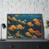 Tropical Fish Swarm Aquarium Framed Poster