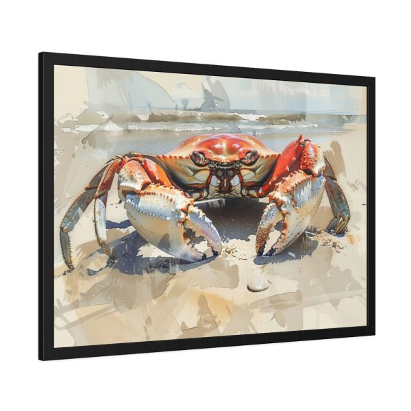 93855-555.jpg Crab Watercolor Art Framed Poster