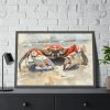 93855-557.jpg Crab Watercolor Art Framed Poster