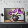 93855-561.jpg Purple Orchid Still Life Framed Poster
