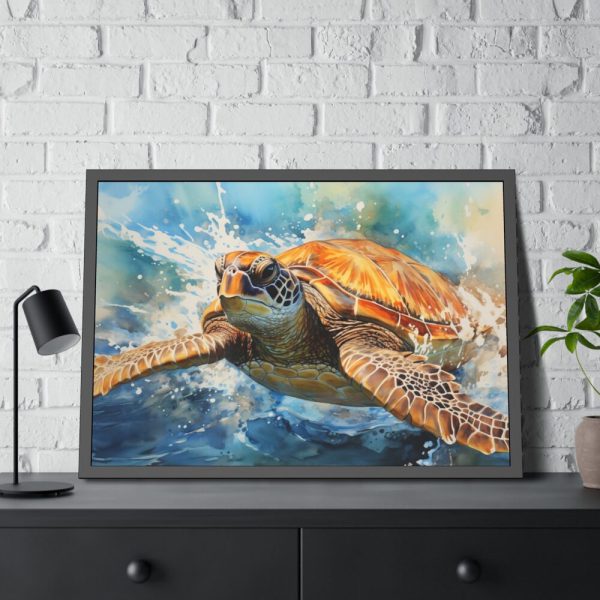 93855-573.jpg Sea Turtle Watercolor Framed Poster