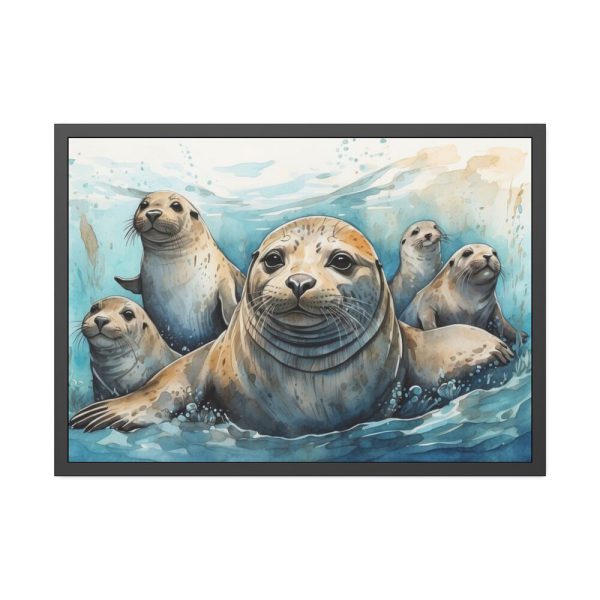 93855-574.jpg Seal Family Art Framed Poster