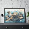 93855-577.jpg Seal Family Art Framed Poster