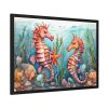 93855-579.jpg Colorful Seahorse Framed Poster