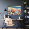 93855-588.jpg Seashells On Sandy Beach Framed Poster