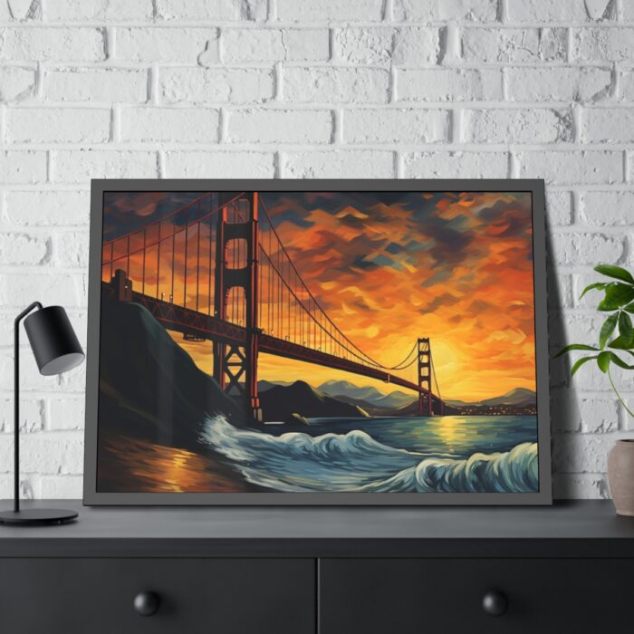 Golden Gate Bridge Painting Framed Poster - Image 8