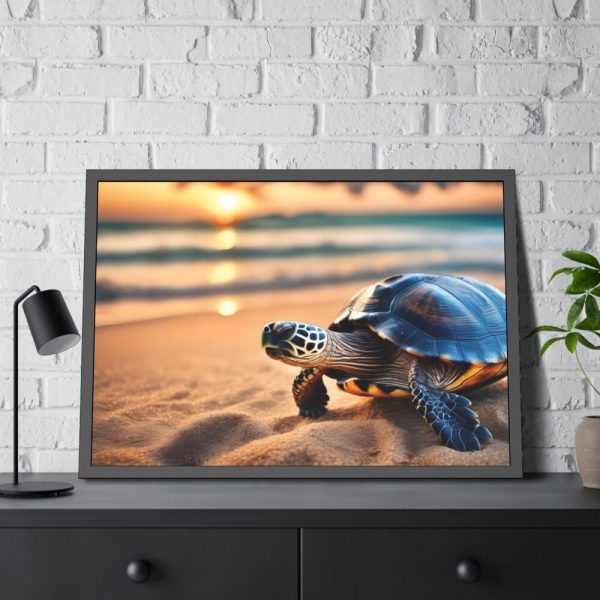 Marine Turtle Beach Sea Framed Poster