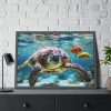 Swimming Sea Turtle Framed Poster