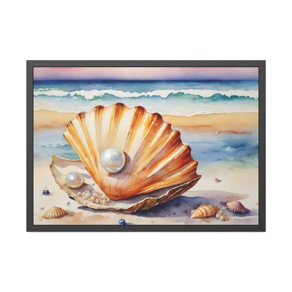 93855-614.jpg Shells Pearls Beach Art Framed Poster