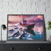 93855-629.jpg Dolphins And Ship Art Print Framed Poster