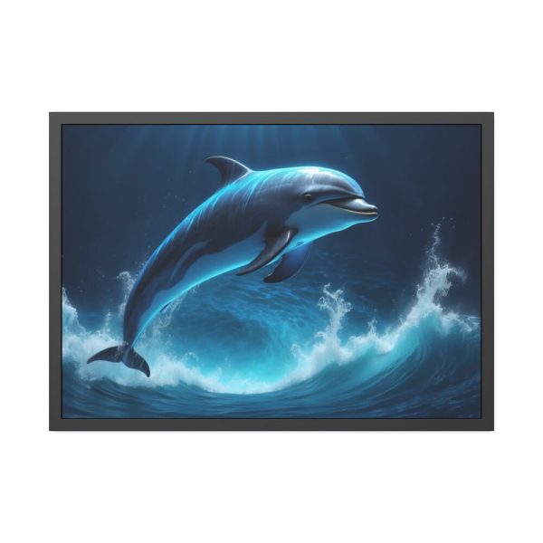 93855-642.jpg Dolphin Jump Framed Poster