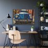 Front of a Rusty, Vintage, Blue Volkswagen Beetle Framed Poster