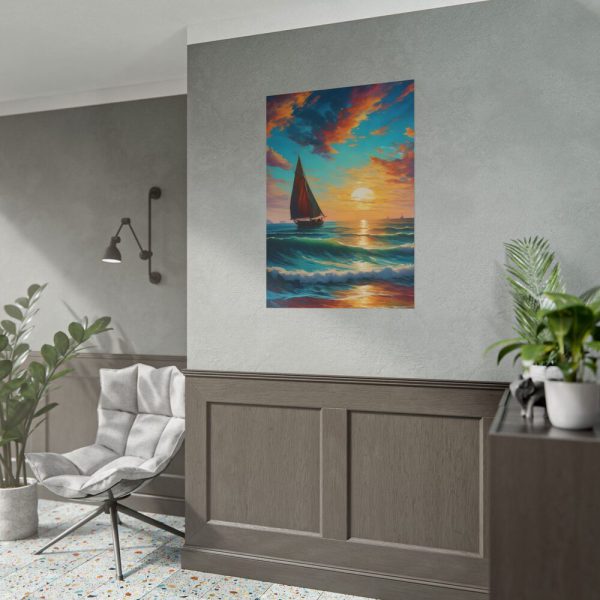 100285609570895740_2048.jpeg Lonely Beach Ocean Sailing Ship Poster