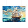 10035108221426484167_2048.jpeg Vintage Sail Ship Stained Glass Poster