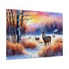 101875-17.jpg Winter Landscape Deer Poster