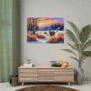 101875-18.jpg Winter Landscape Deer Poster