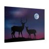 101875-2.jpg Silhouette Deer Aurora Sky Poster