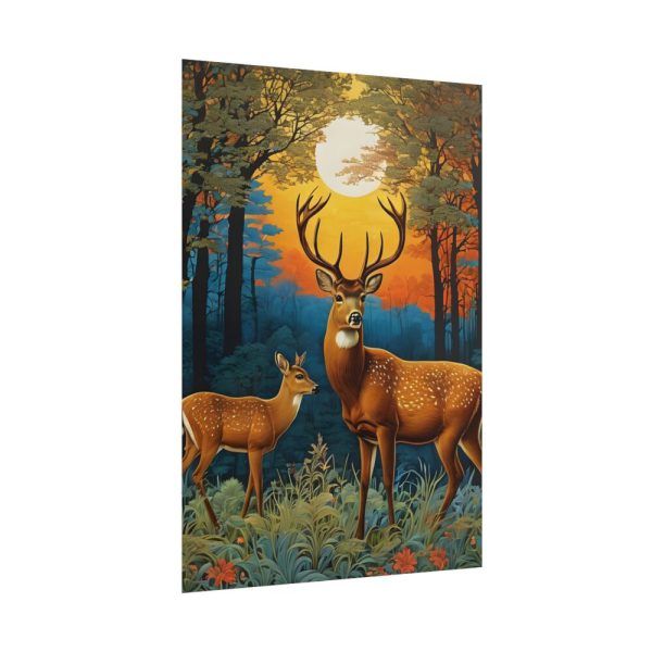 101894-18.jpg Deer Forest Vintage Illustration Poster
