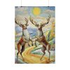 101894-22.jpg Dancing Deer Painting Art Poster