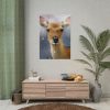 Deer Watercolor Painting Portrait Poster