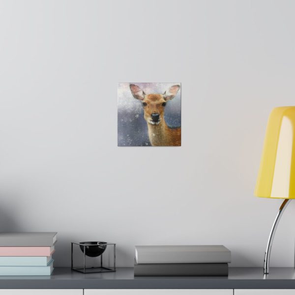 Deer Watercolor Painting Portrait Standard Canvas