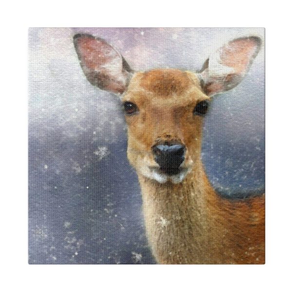 Deer Watercolor Painting Portrait Standard Canvas