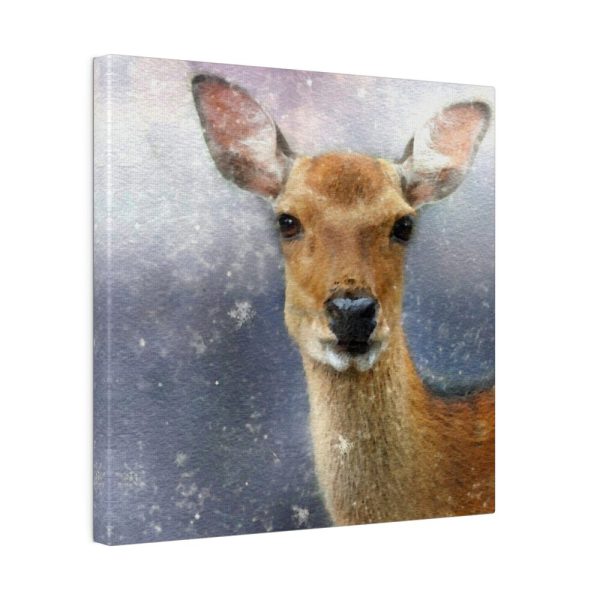 Deer Watercolor Painting Portrait Standard Canvas