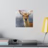 Deer Watercolor Painting Portrait Standard Canvas