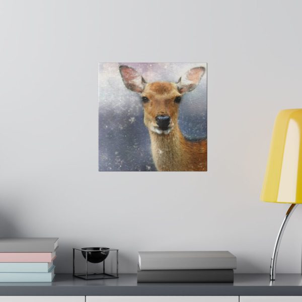 Deer Watercolor Painting Portrait Standard Canvas