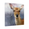 Deer Watercolor Painting Portrait Standard Canvas