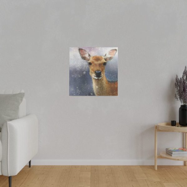 Deer Watercolor Painting Portrait Standard Canvas