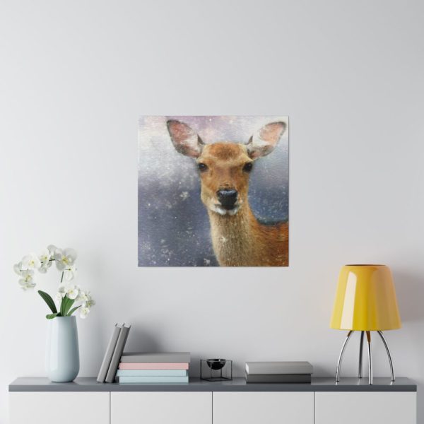 Deer Watercolor Painting Portrait Standard Canvas
