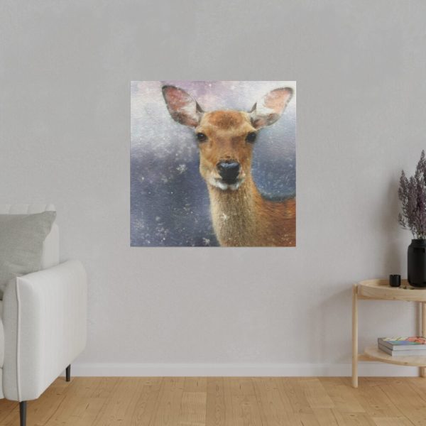 Deer Watercolor Painting Portrait Standard Canvas