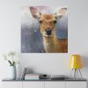 Deer Watercolor Painting Portrait Standard Canvas