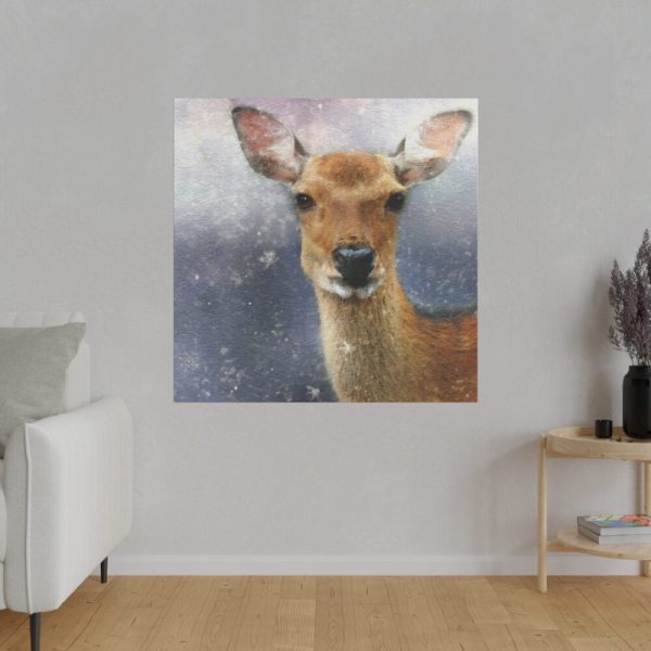 Deer Watercolor Painting Portrait Standard Canvas