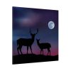 102212.jpg Silhouette Deer Aurora Sky Standard Canvas