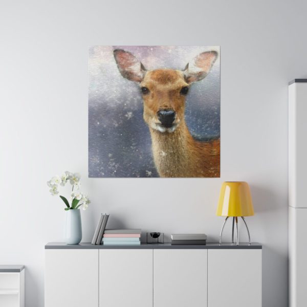 Deer Watercolor Painting Portrait Standard Canvas