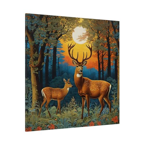 Deer Forest Vintage Illustration Standard Canvas