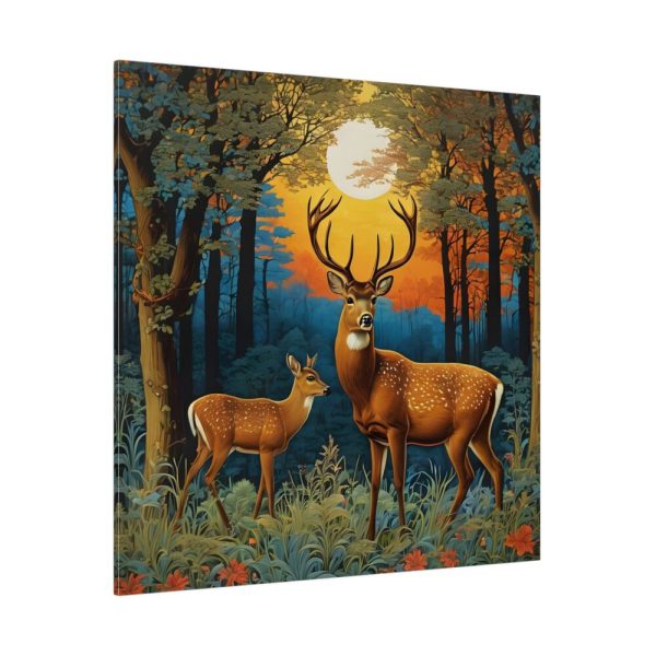 Deer Forest Vintage Illustration Standard Canvas