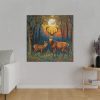 Deer Forest Vintage Illustration Standard Canvas