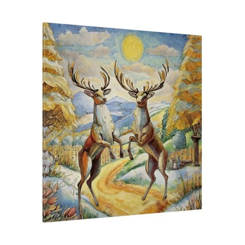 102212-20.jpg Dancing Deer Painting Art Standard Canvas