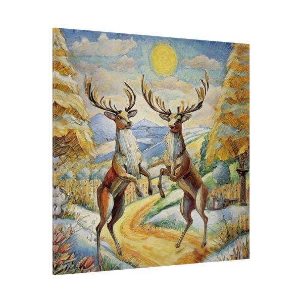 102212-20.jpg Dancing Deer Painting Art Standard Canvas