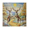 102212-21.jpg Dancing Deer Painting Art Standard Canvas