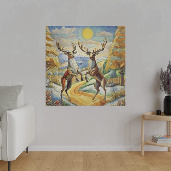 102212-22.jpg Dancing Deer Painting Art Standard Canvas