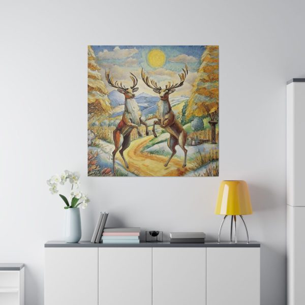 102212-23.jpg Dancing Deer Painting Art Standard Canvas