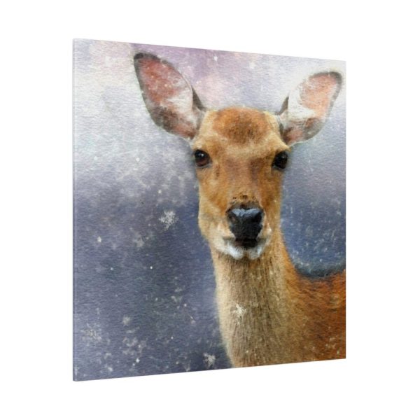 Deer Watercolor Painting Portrait Standard Canvas