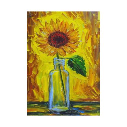 Sunflower Textured Digital Painting Poster